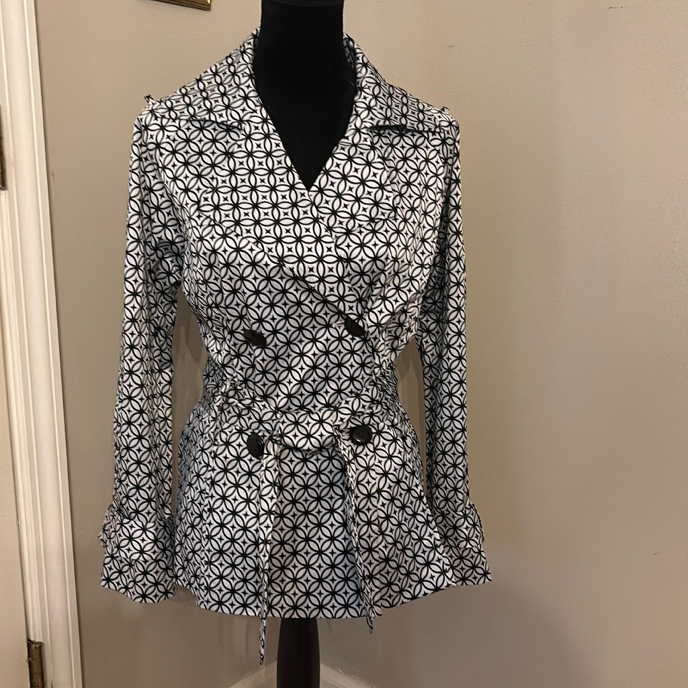 NWOT Scott Taylor Belted Double Breasted Lightweight Jacket